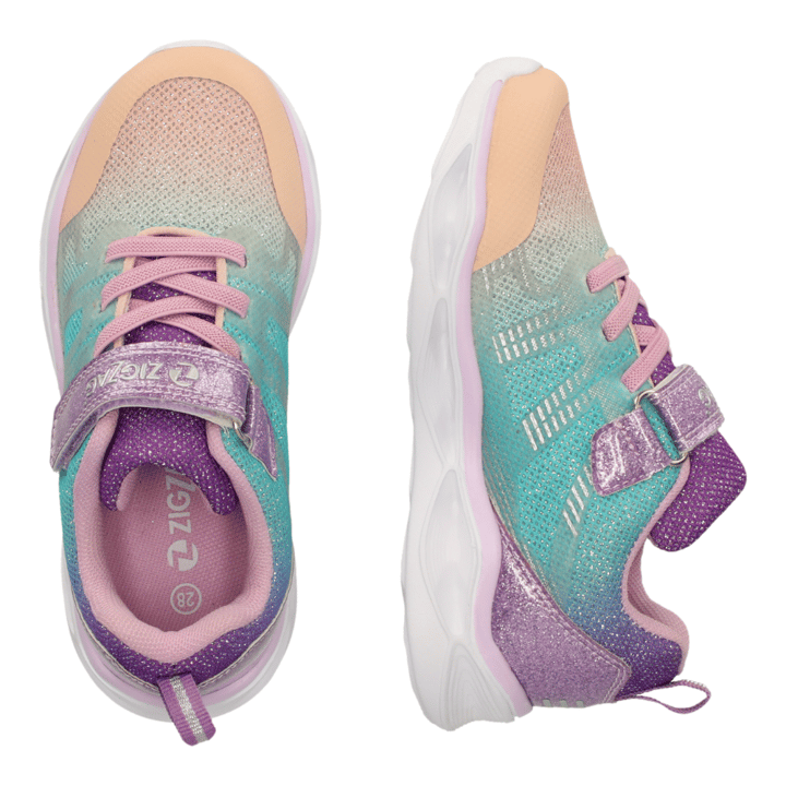Blinkande Sneakers Lampaya - Lavender ZIG ZAG