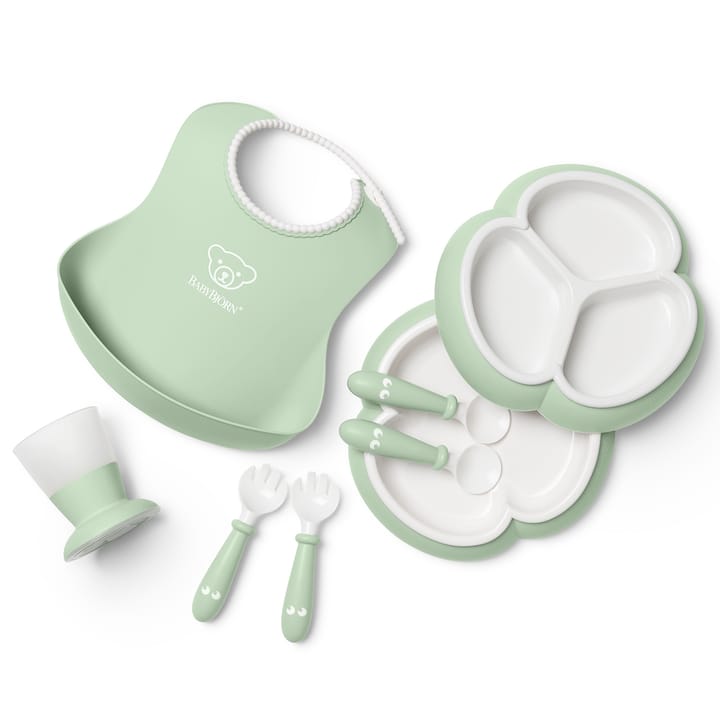 Barnservis 8-Pack - Blekgrön Babybjörn