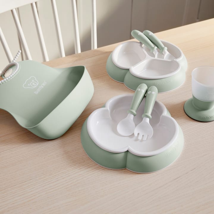 Barnservis 8-Pack - Blekgrön Babybjörn