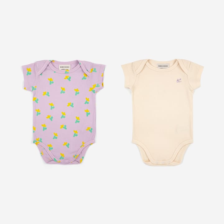 Kortärmad Body 2-pack Sea Flower All Over Bobo Choses