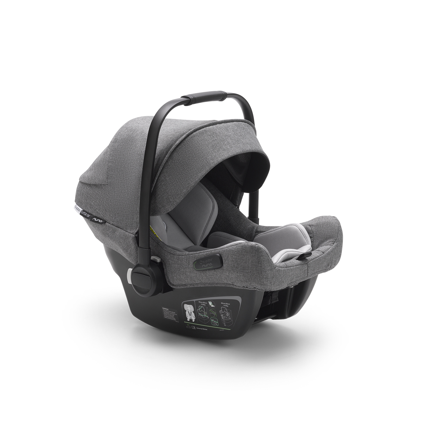 Product Image for Bugaboo  Babyskydd Turtle Air by Nuna (2023), Grey - BabyWorld