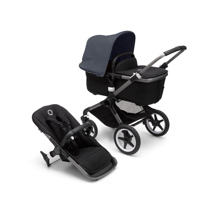 Fox 3 Duovagn Complete - Graphite/Black/Stormy Blue Bugaboo