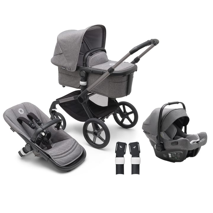 Fox 5 + Turtle Babyskydd + Fox Adapter Bugaboo