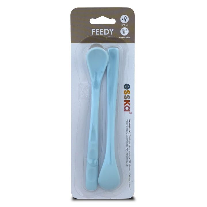 Matningsked Feedy 2-pack - Blå Esska