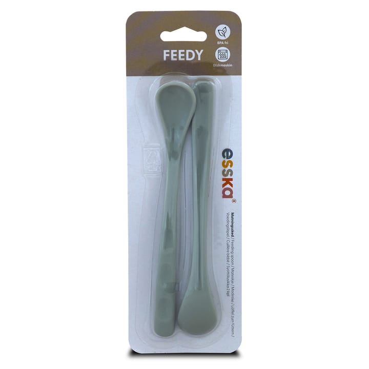 Matningsked Feedy 2-pack - Grå Esska