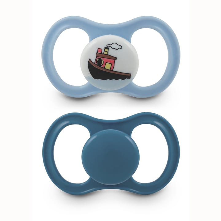 Napp Silikon Happy Theos Båt/Blå 2-pack Esska