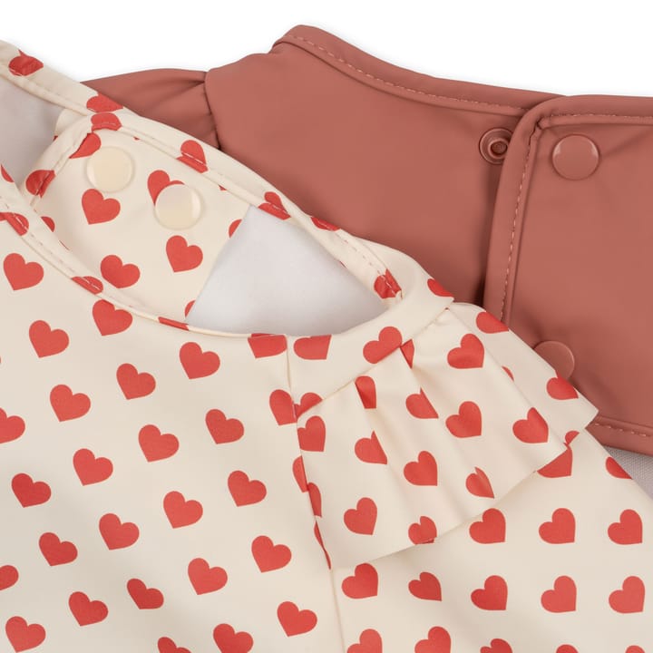 Långärmade Haklappar Volang 2-pack - Coeur Rouge Konges Slöjd
