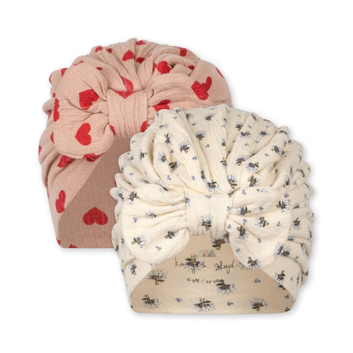 Rosettmössa 2-pack Chleo - Coeur Mahogany/Point Bleu Konges Slöjd