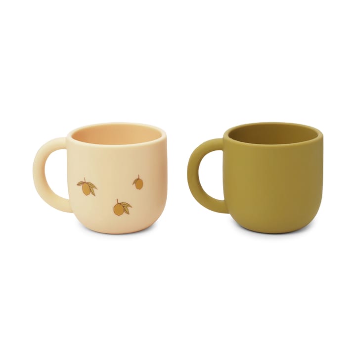 Silikonmugg Med Handtag  2-Pack - Lemon Konges Slöjd