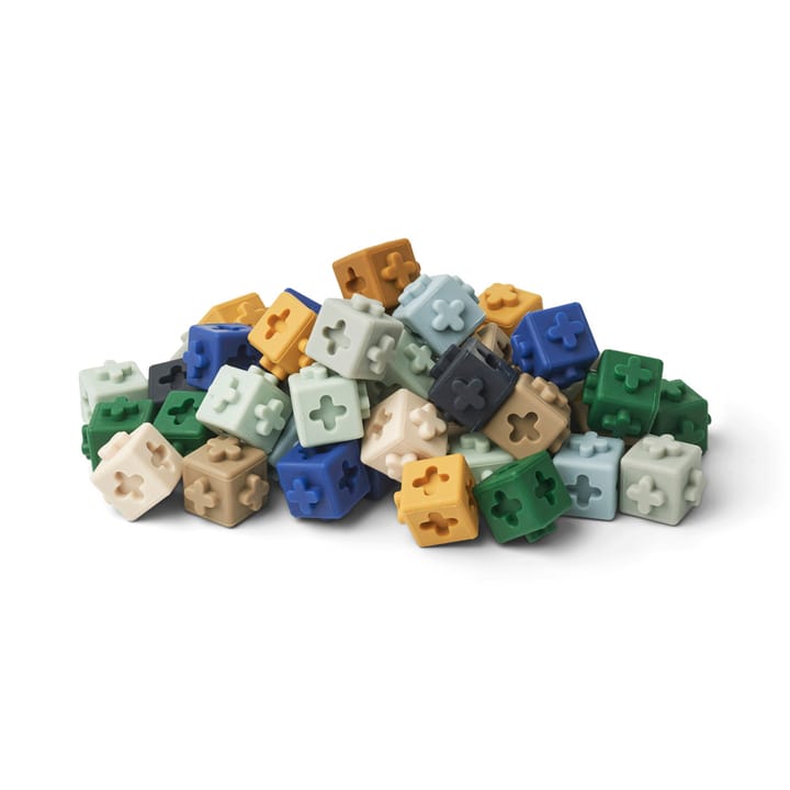 Links Byggklossar Mini 50-pack - Midnight Navy Multi Mix Liewood