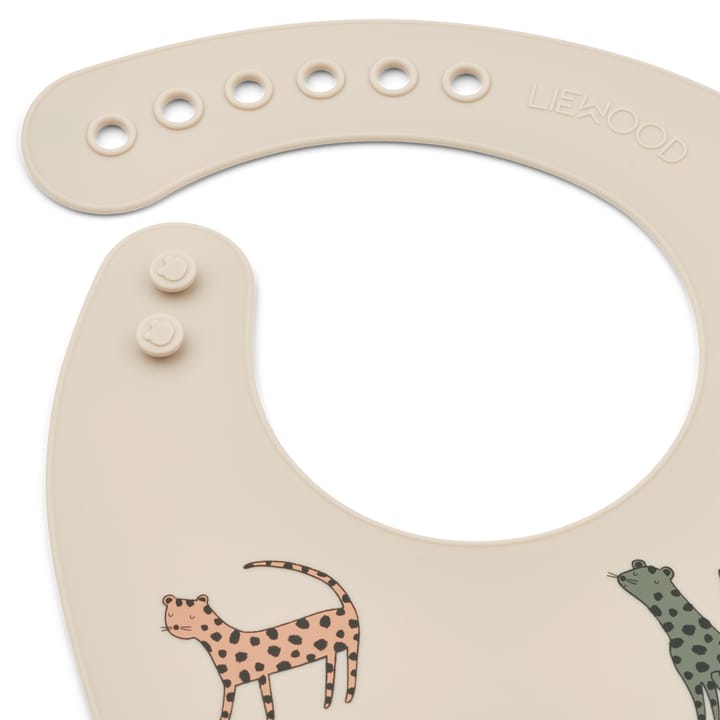 Tilda Mönstrad Haklapp Silikon 2-Pack - Leopard Multi Mix Liewood