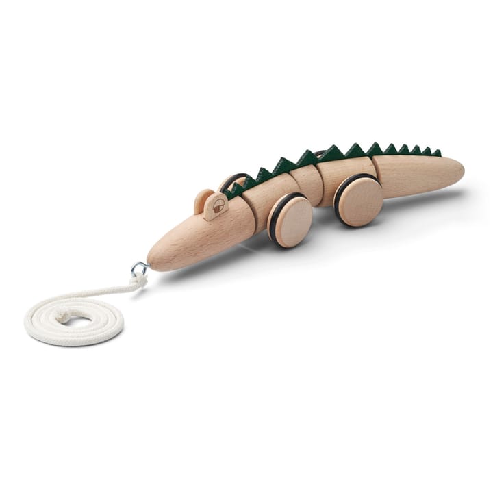 Sidsel Dragleksak Krokodil - Natural Wood/Hunter Green Mix Liewood