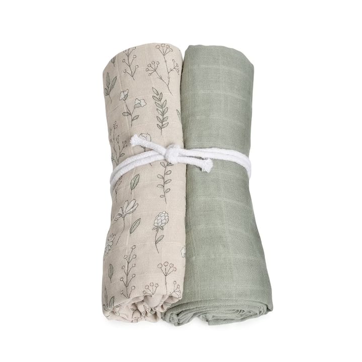 Muslinfilt 2-pack Blomsteräng - Sand Mini Dreams