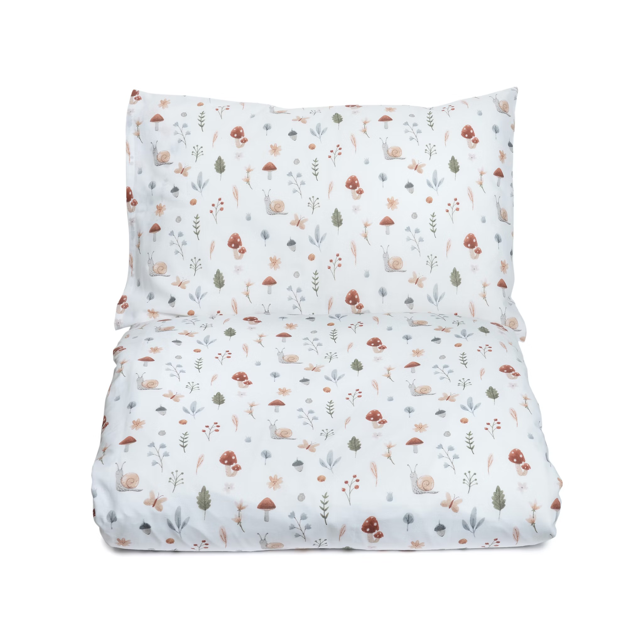 Mini Dreams Påslakan Lilla Snigel Spjälsäng Vit