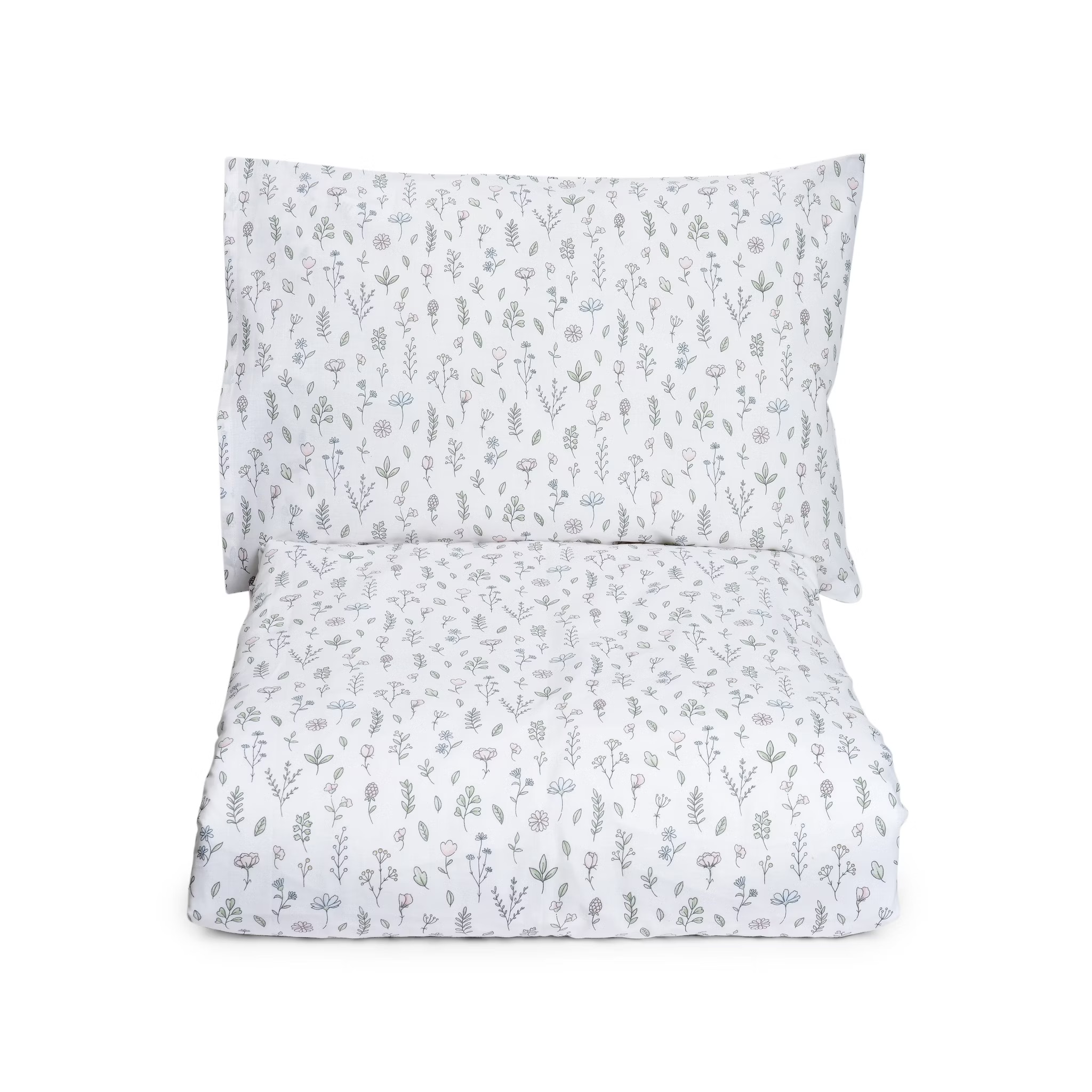 Product Image for Mini Dreams  Påslakan Blomsteräng Vagn/vagga, Vit - BabyWorld