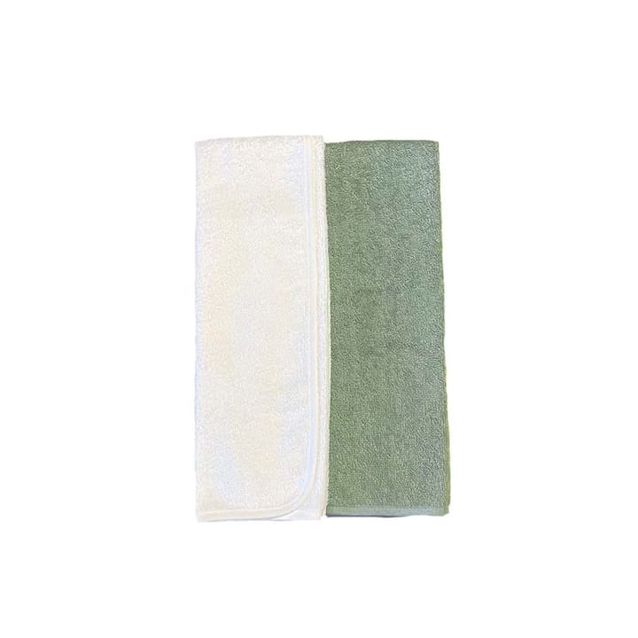 Sköthandduk 2-pack - Green/White