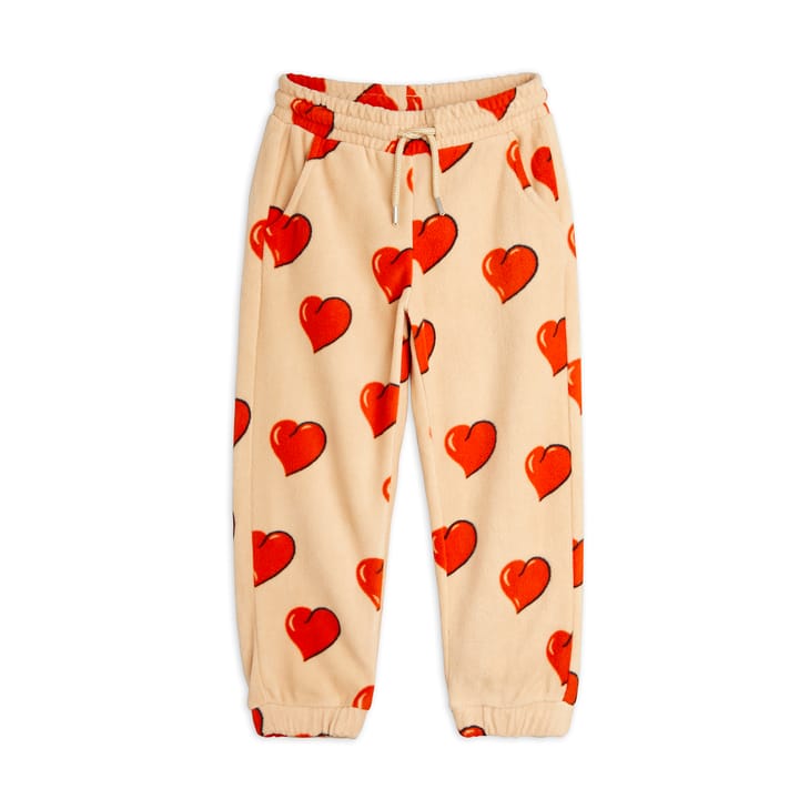 AW22 Hearts Fleece Byxor - Beige Mini Rodini