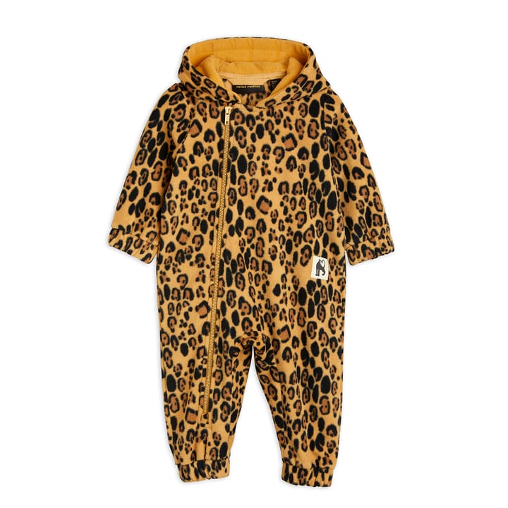 Basic Leopard Fleece Jumpsuit - Beige Mini Rodini