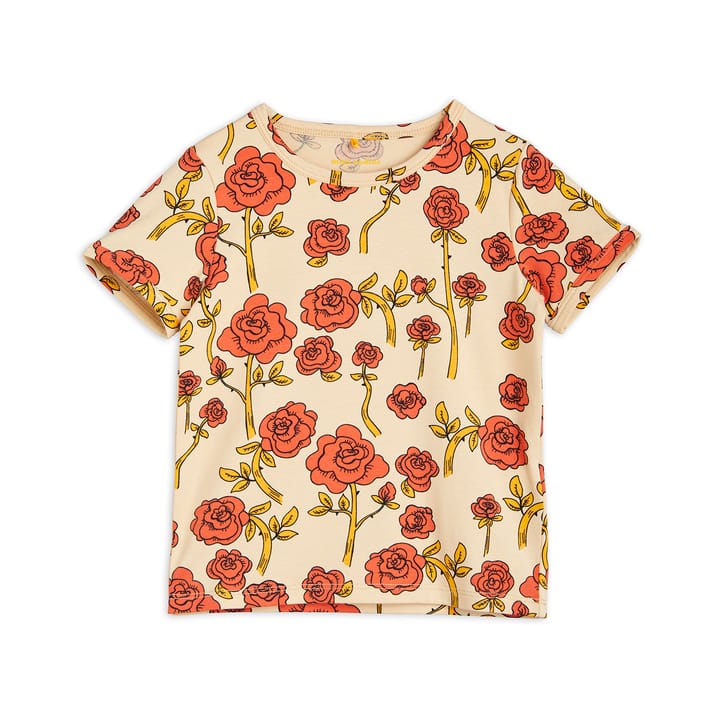 AW22 Roses Aop Ss T-Shirt - Röd Mini Rodini