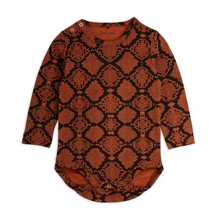 AW22 Snakeskin Ls Body - Brun Mini Rodini