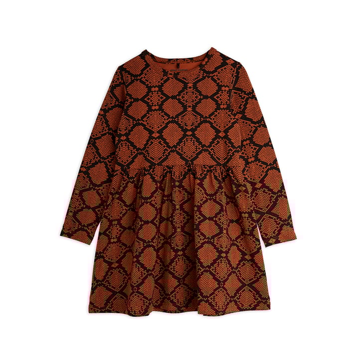 AW22 Snakeskin Ls Klänning - Brun Mini Rodini