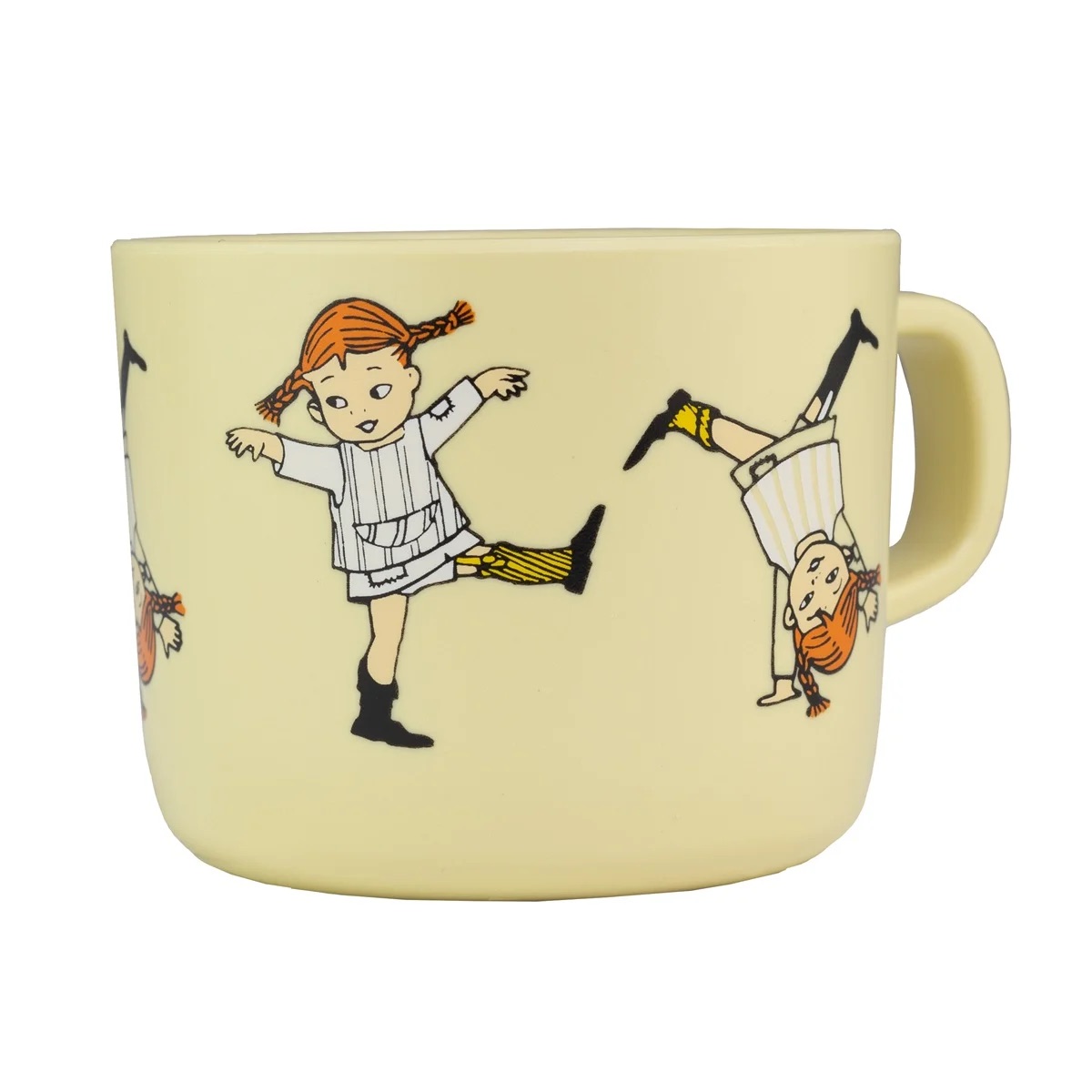 Rätt Start Mugg Med Handtag Pippi Cirkus Yellow