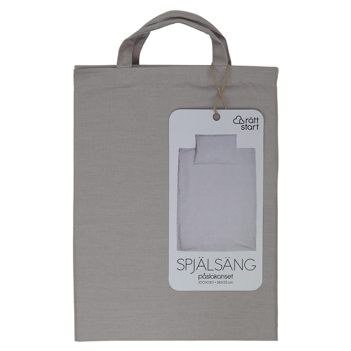 Påslakanset Spjälsäng - Grey Rätt Start