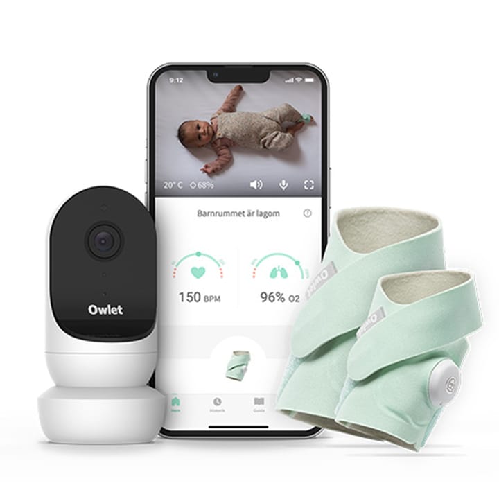 Babyvakt Monitor Duo 3 Plus with Cam 2 - Mint Owlet