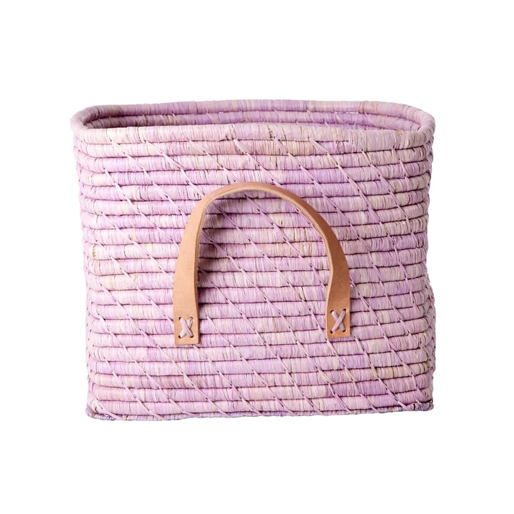 Raffiakorg Med Handtag - Lavendel Rice