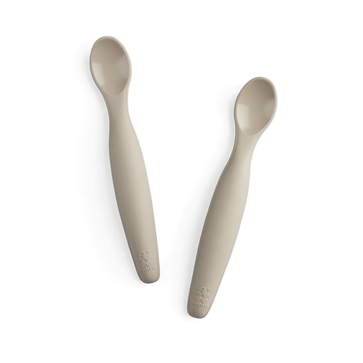 Lång Sked Silikon 2-pack - Jetty Beige  Sebra
