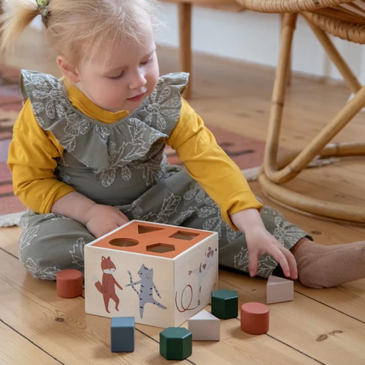 Sorteringslåda I Trä - Busy Builders Sebra