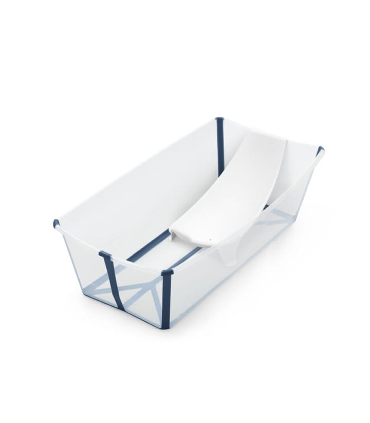 Flexi Bath Badbalja XL Med Badstöd - Transparent Blue Stokke