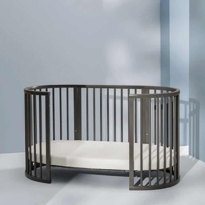 Sleepi V3 Mini Spjälsäng - Hazy Grey Stokke