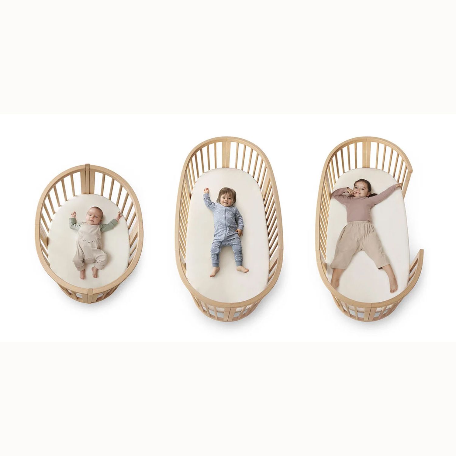 Sleepi V3 Spjälsäng Förlängning - Natural Stokke