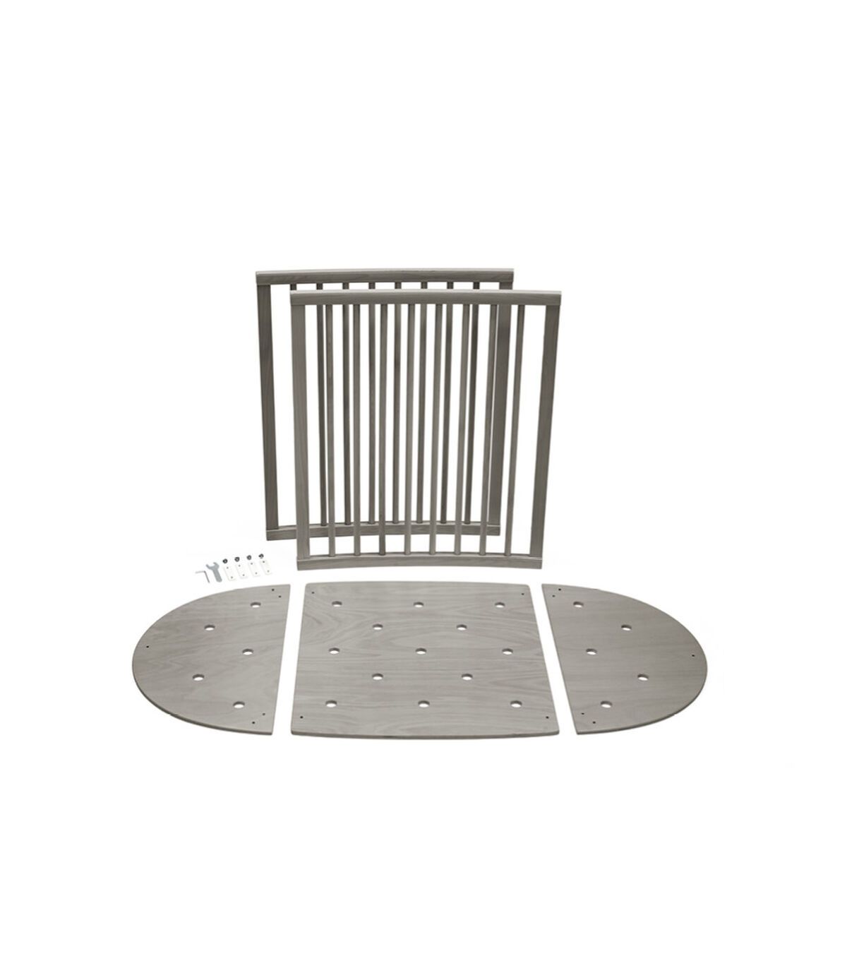 Sleepi V3 Spjälsäng Förlängning - Hazy Grey Stokke