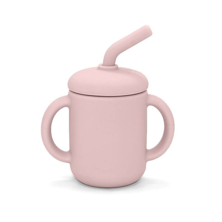 Silikonmugg Med Sugrör Och Två Handtag - Pale Mauve Summerville