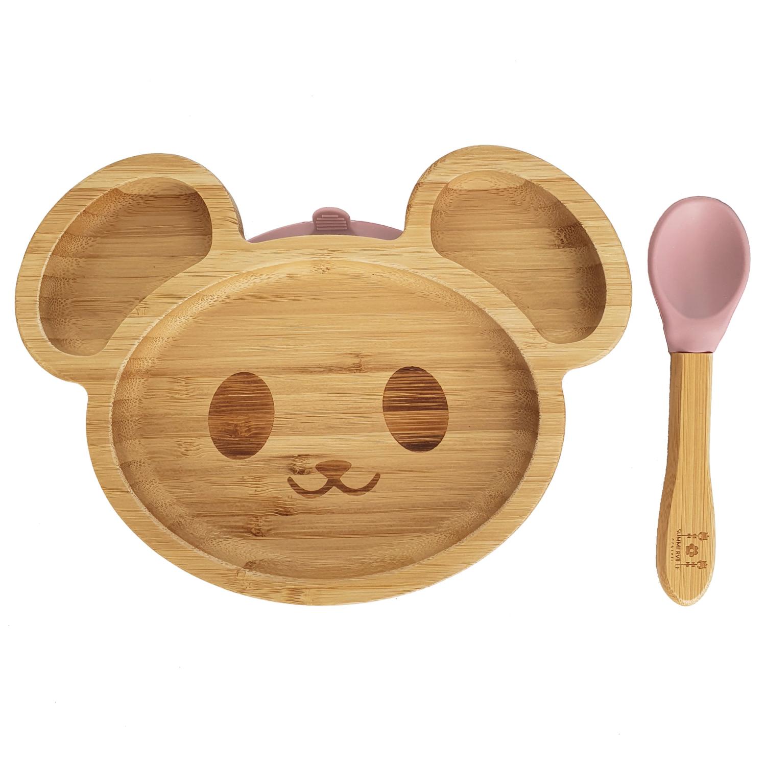 Product Image for Summerville  Tallrik & Sked Bambu Mus, Pale Mauve - BabyWorld