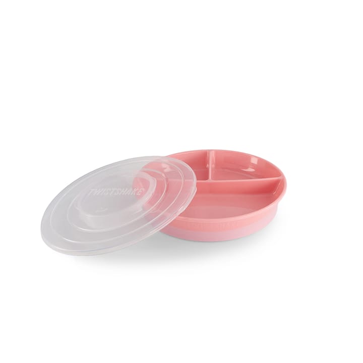 Tallrik Indelad Pastell - Rosa Twistshake