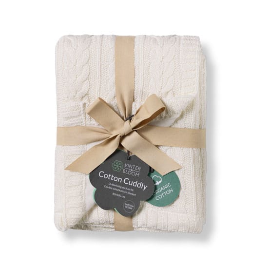 Filt Cotton Cuddly Eko - Warm White Vinter & Bloom