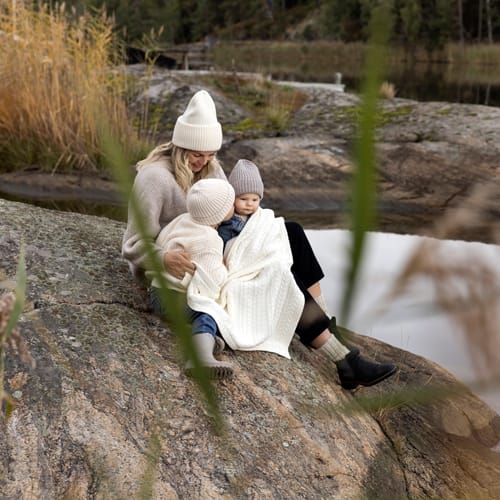 Filt Cotton Cuddly Eko - Warm White Vinter & Bloom
