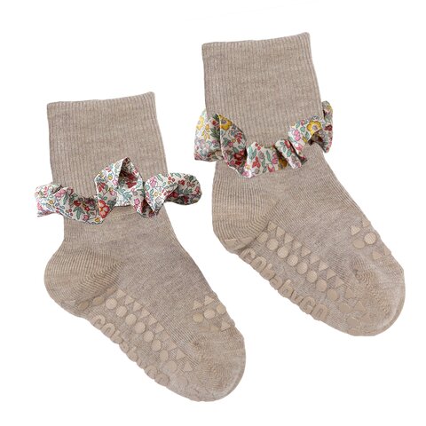 GoBabyGo Halkstrumpor med volang Sand/Katie/Millie Yellow