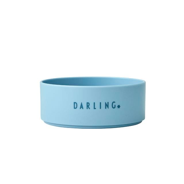 Mini Favoritskål Tritan - Light Blue Design Letters