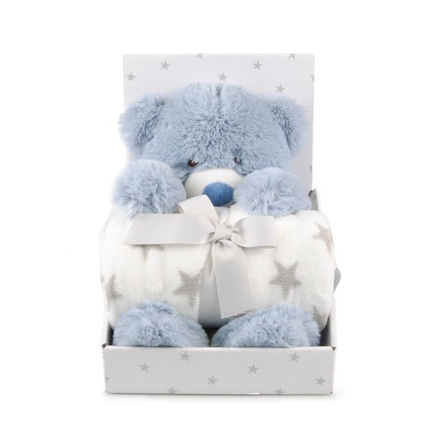 Product Image for Carlobaby  Fleecefilt & Gosedjur, Blå Nalle - BabyWorld