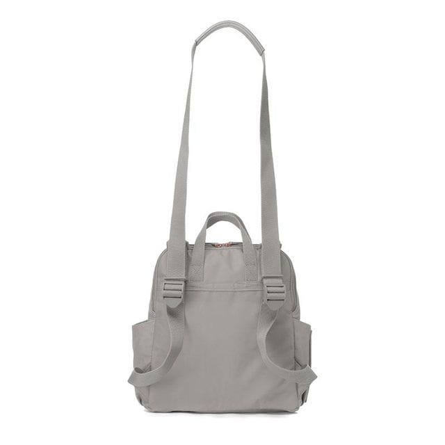 Robyn Convertible Backpack Vegan Leather Pale Grey Babymel