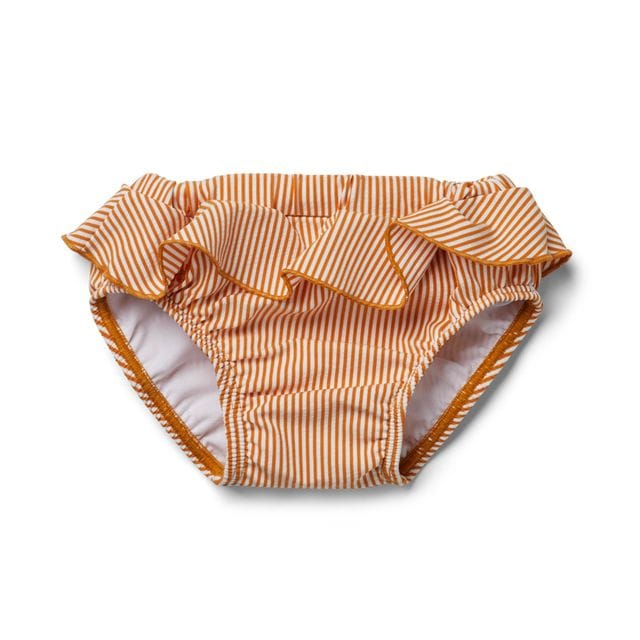 Elise Baby Badbyxor Seersucker Mustard/White Liewood