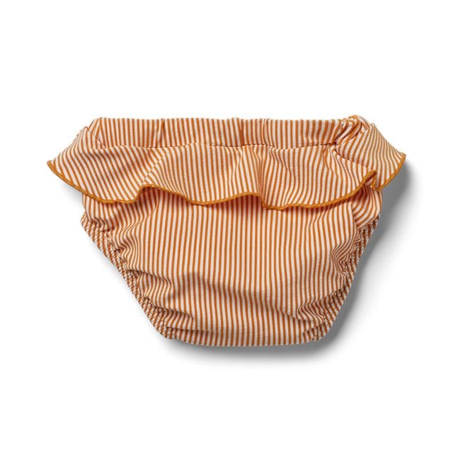 Elise Baby Badbyxor Seersucker Mustard/White Liewood