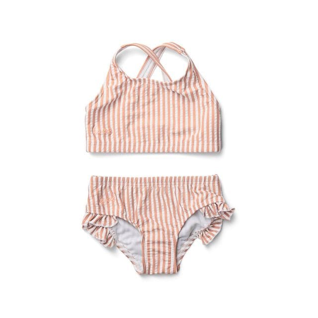 Juliet Bikini Stripe Coral Blush/Creme De La Creme Liewood