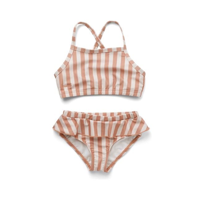 Norma Bikini Set Coral Blush/Creme De La Creme Liewood
