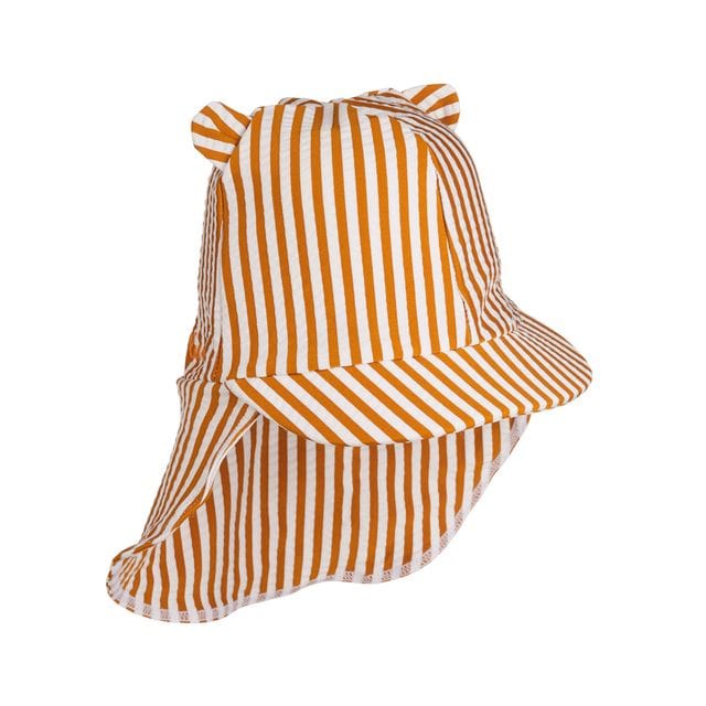 Senia Solhatt Seersucker Mustard/White Liewood