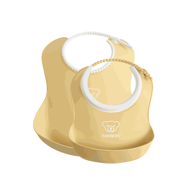 Babybjörn Haklappset 2 pack Blekgul